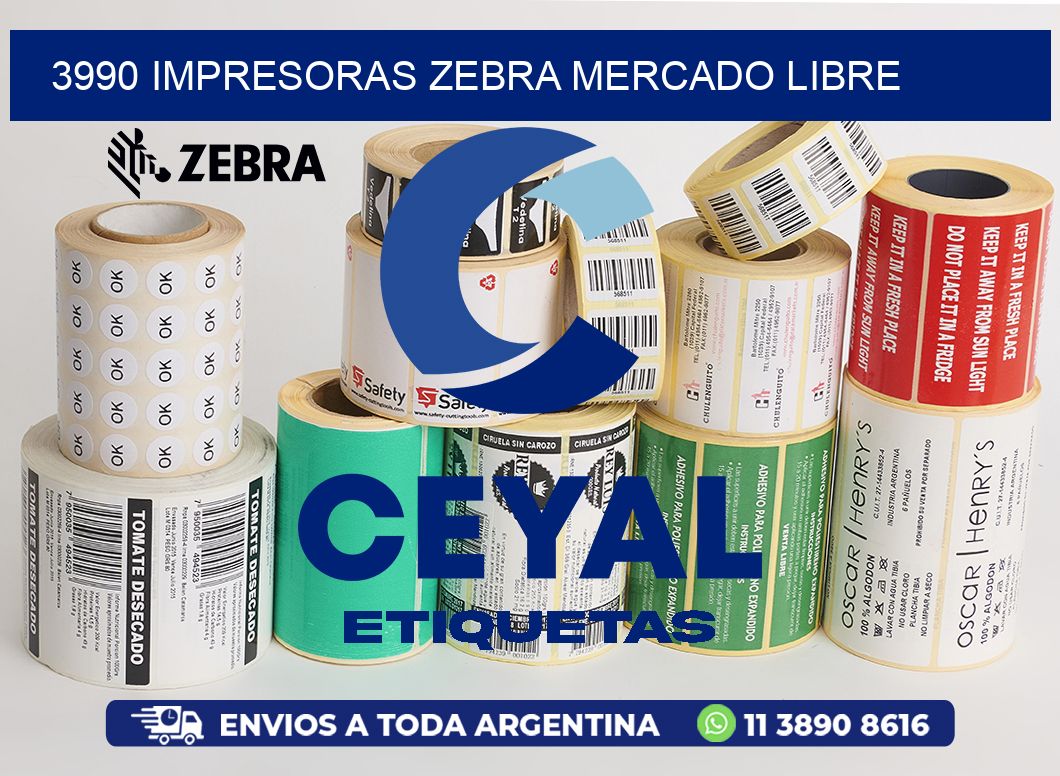 3990 IMPRESORAS ZEBRA MERCADO LIBRE