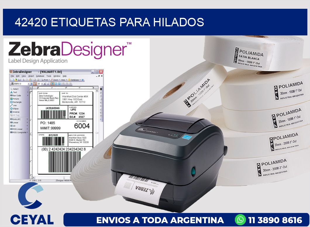 42420 ETIQUETAS PARA HILADOS