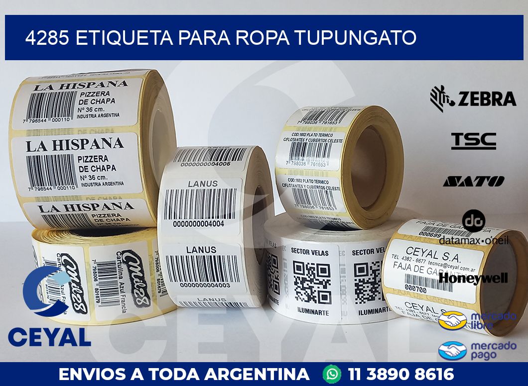 4285 ETIQUETA PARA ROPA TUPUNGATO
