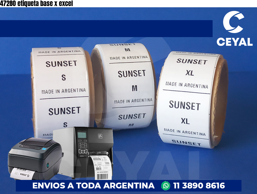 47280 etiqueta base x excel