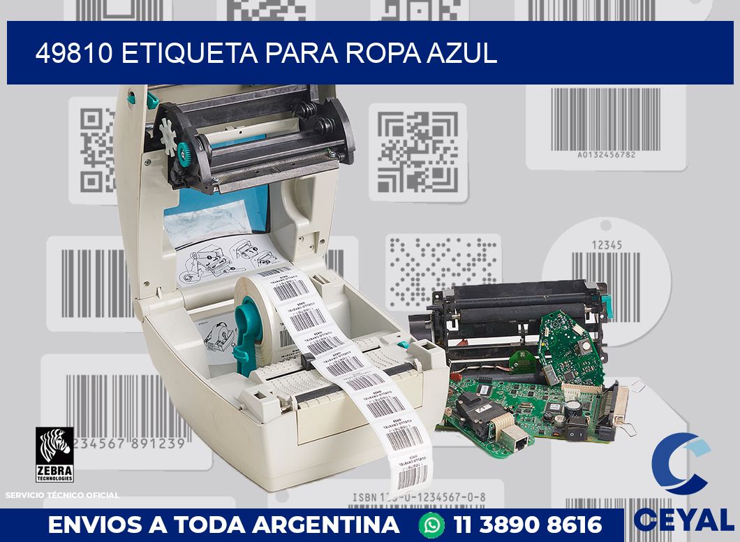 49810 ETIQUETA PARA ROPA AZUL
