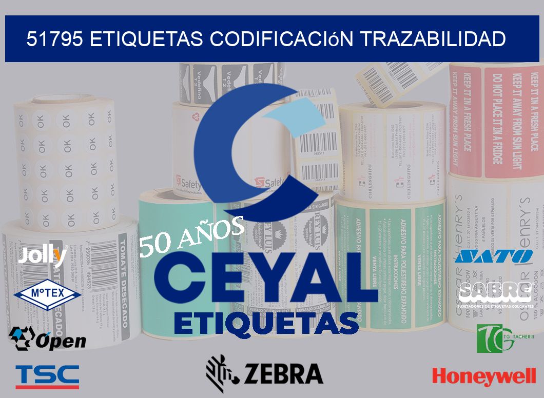 51795 etiquetas codificación trazabilidad