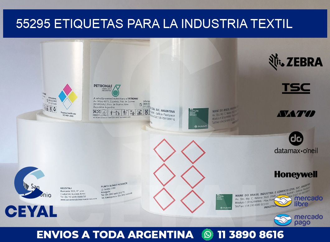 55295 ETIQUETAS PARA LA INDUSTRIA TEXTIL