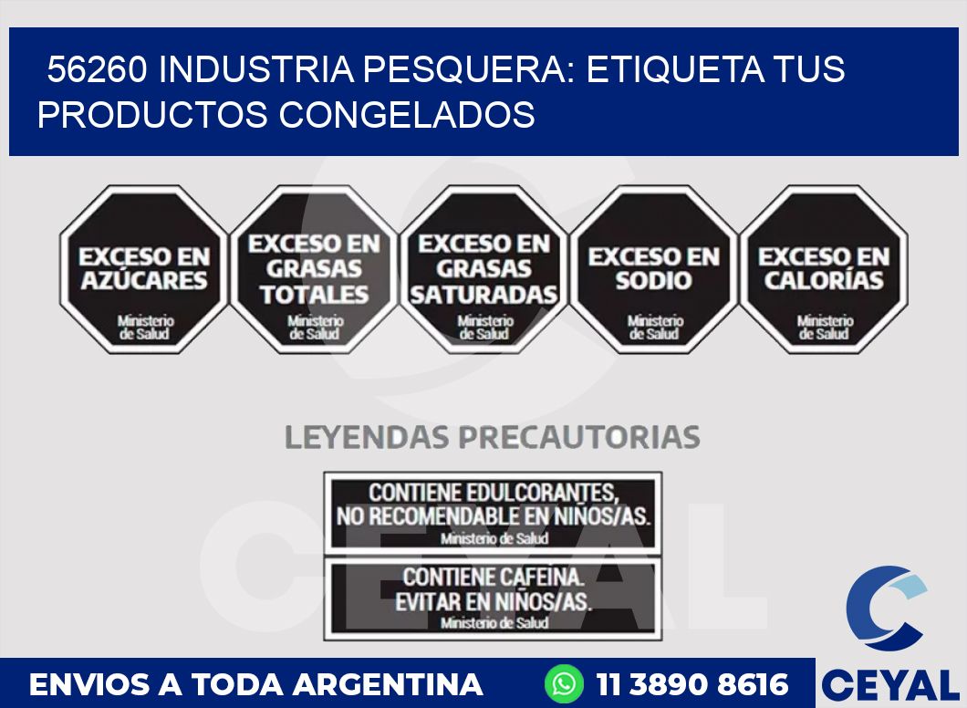 56260 INDUSTRIA PESQUERA: ETIQUETA TUS PRODUCTOS CONGELADOS
