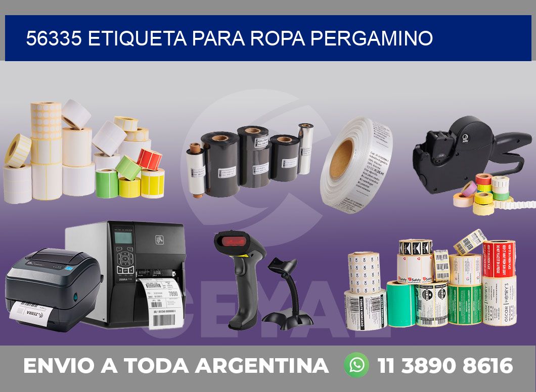 56335 ETIQUETA PARA ROPA PERGAMINO