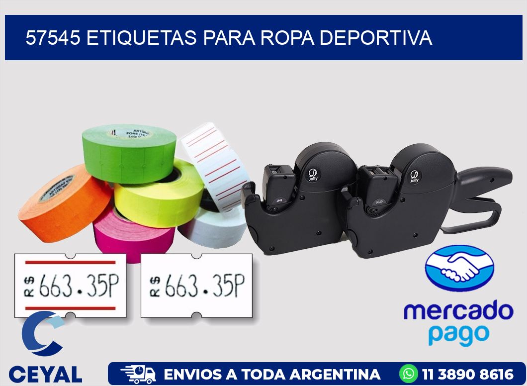 57545 ETIQUETAS PARA ROPA DEPORTIVA