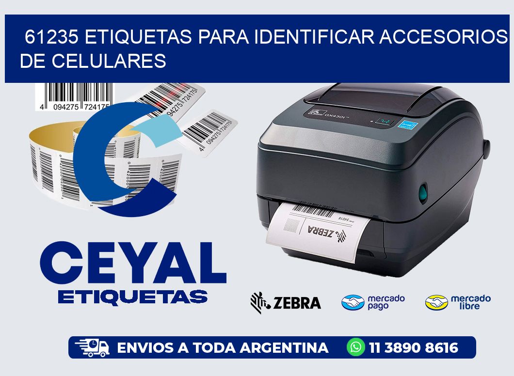 61235 etiquetas para identificar accesorios de celulares