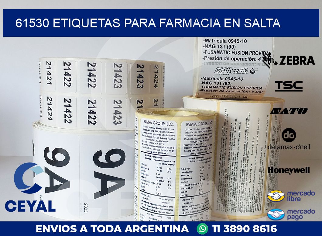61530 ETIQUETAS PARA FARMACIA EN SALTA