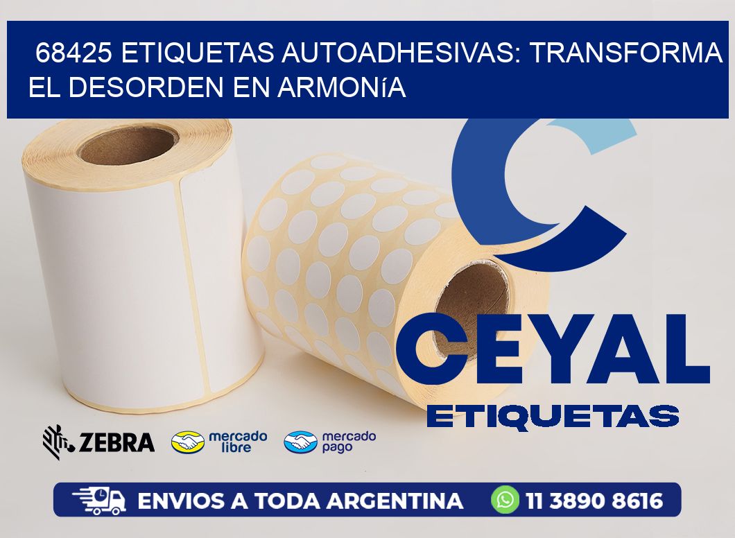 68425 Etiquetas Autoadhesivas: Transforma el Desorden en Armonía