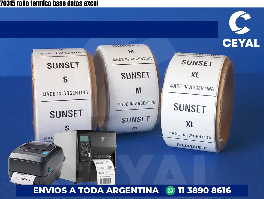 70315 rollo termico base datos excel