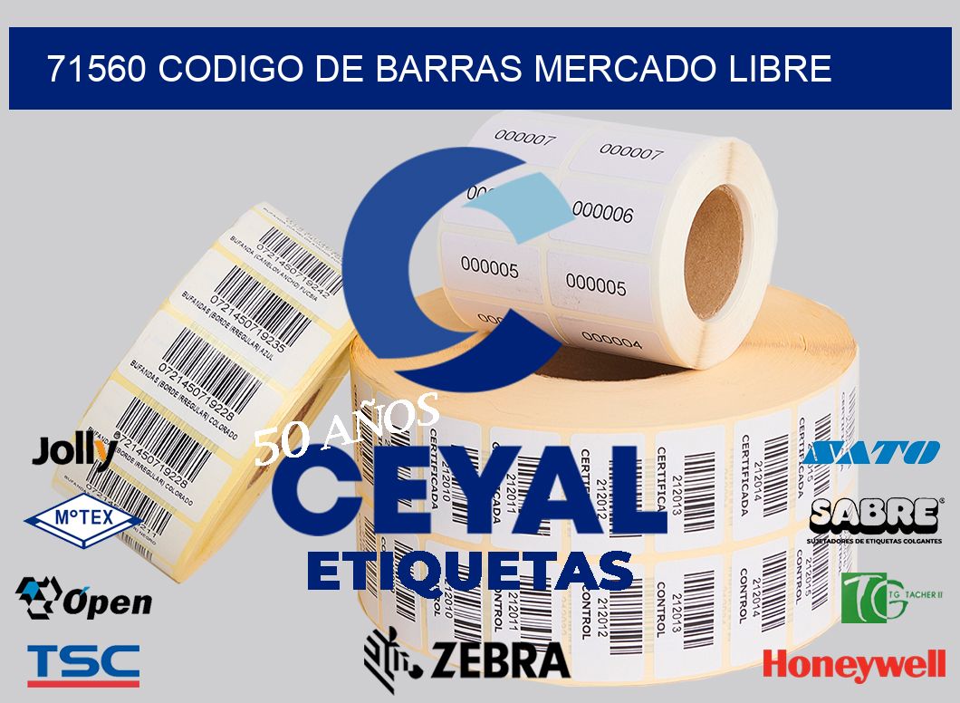 71560 CODIGO DE BARRAS MERCADO LIBRE