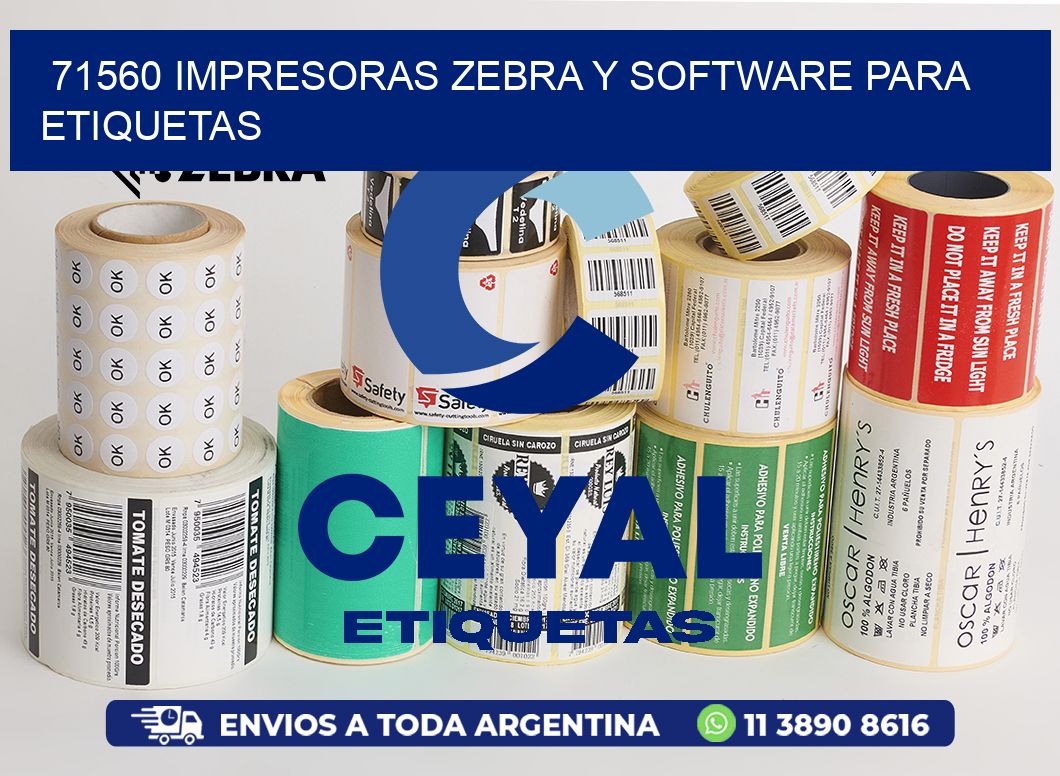 71560 Impresoras Zebra y Software para Etiquetas