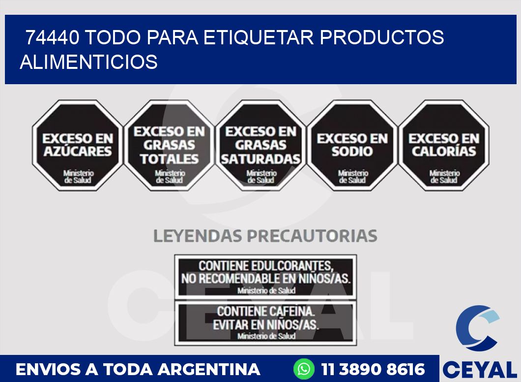 74440 TODO PARA ETIQUETAR PRODUCTOS ALIMENTICIOS