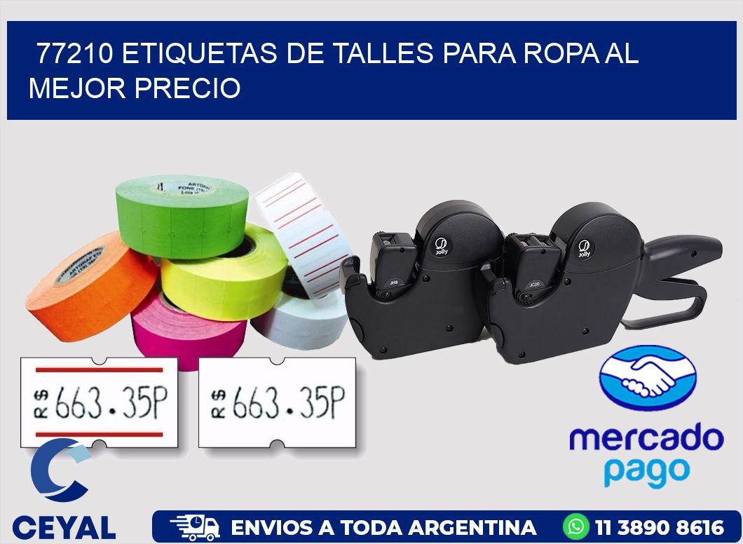 77210 ETIQUETAS DE TALLES PARA ROPA AL MEJOR PRECIO