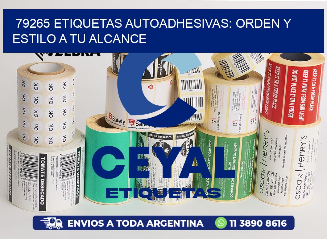 79265 Etiquetas Autoadhesivas: Orden y Estilo a tu Alcance
