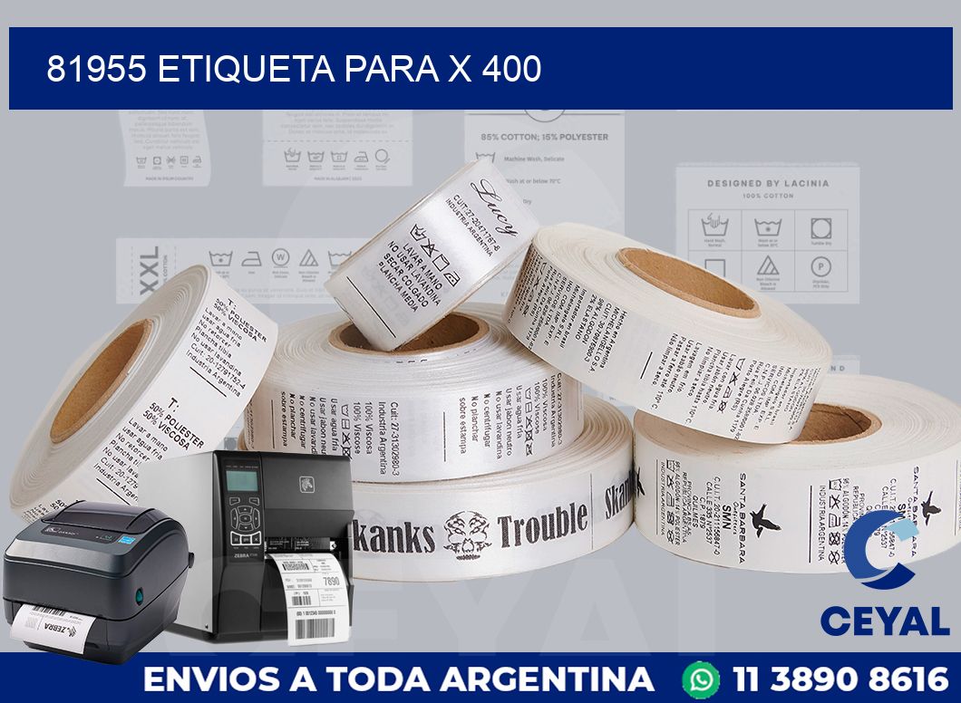 81955 ETIQUETA PARA X 400