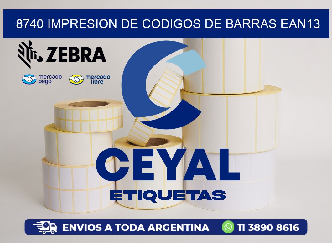8740 IMPRESION DE CODIGOS DE BARRAS EAN13