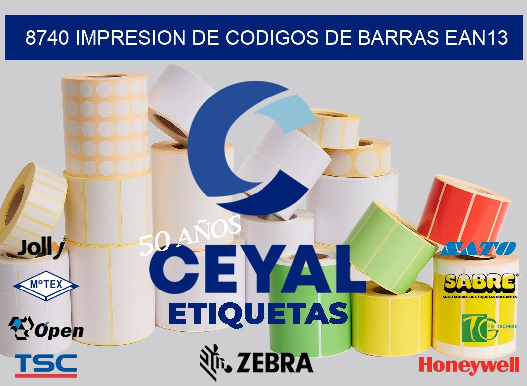 8740 IMPRESION DE CODIGOS DE BARRAS EAN13
