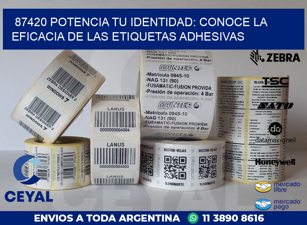 87420 POTENCIA TU IDENTIDAD: CONOCE LA EFICACIA DE LAS ETIQUETAS ADHESIVAS