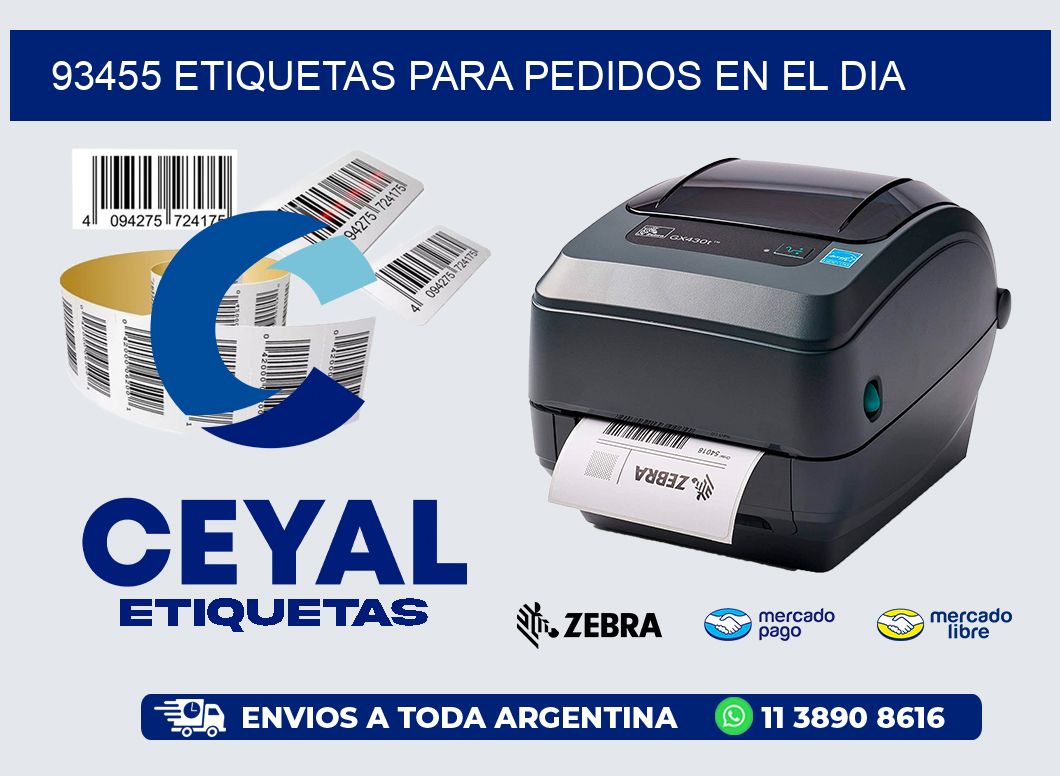 93455 ETIQUETAS PARA PEDIDOS EN EL DIA