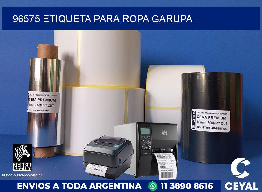 96575 ETIQUETA PARA ROPA GARUPA