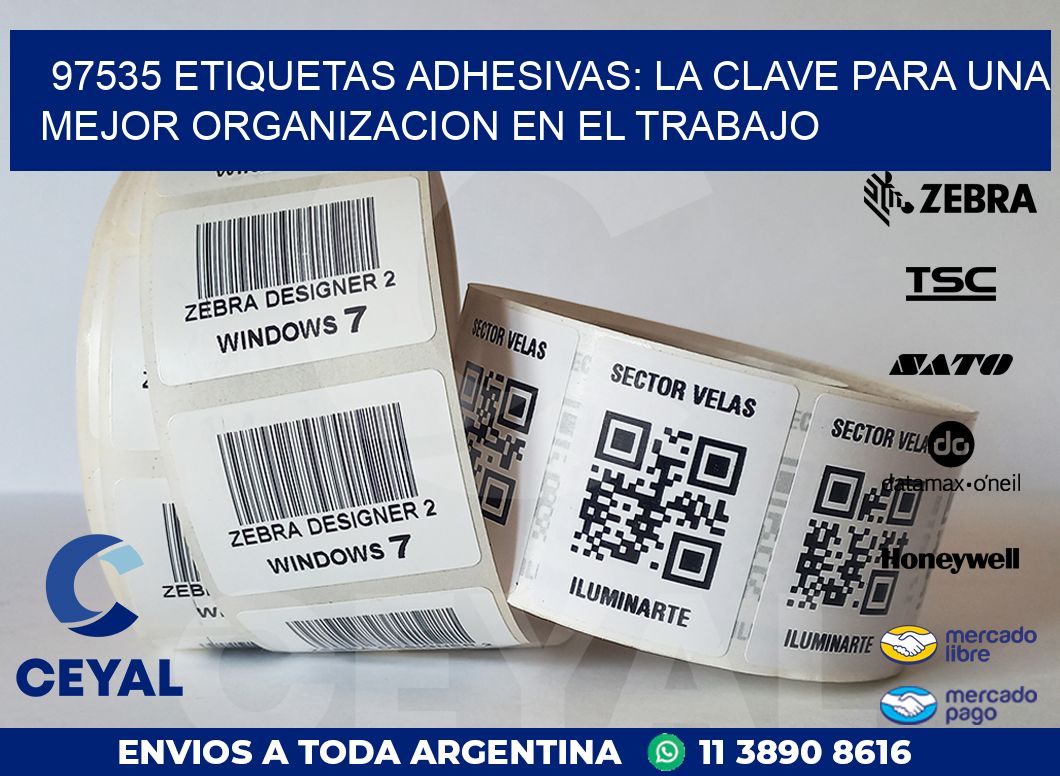 97535 ETIQUETAS ADHESIVAS: LA CLAVE PARA UNA MEJOR ORGANIZACION EN EL TRABAJO