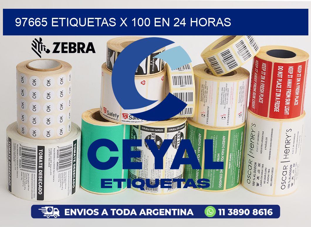 97665 ETIQUETAS X 100 EN 24 HORAS