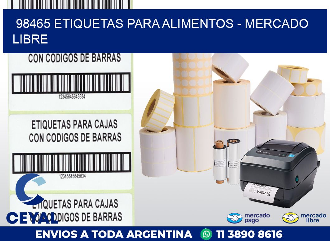 98465 ETIQUETAS PARA ALIMENTOS – MERCADO LIBRE