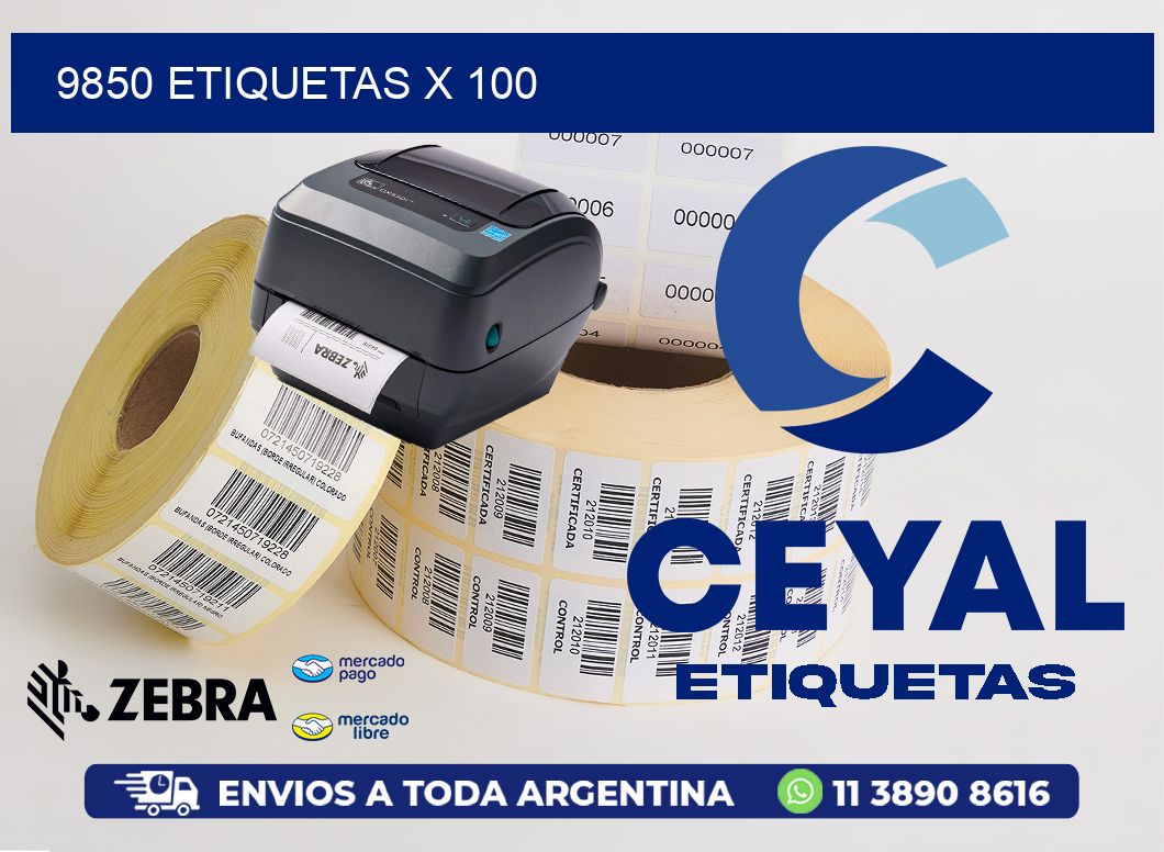 9850 ETIQUETAS X 100
