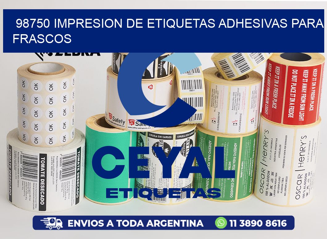 98750 IMPRESION DE ETIQUETAS ADHESIVAS PARA FRASCOS