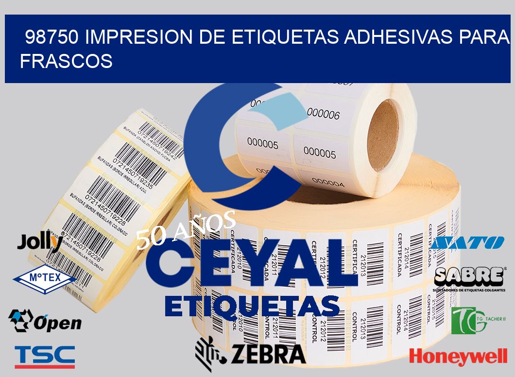 98750 IMPRESION DE ETIQUETAS ADHESIVAS PARA FRASCOS