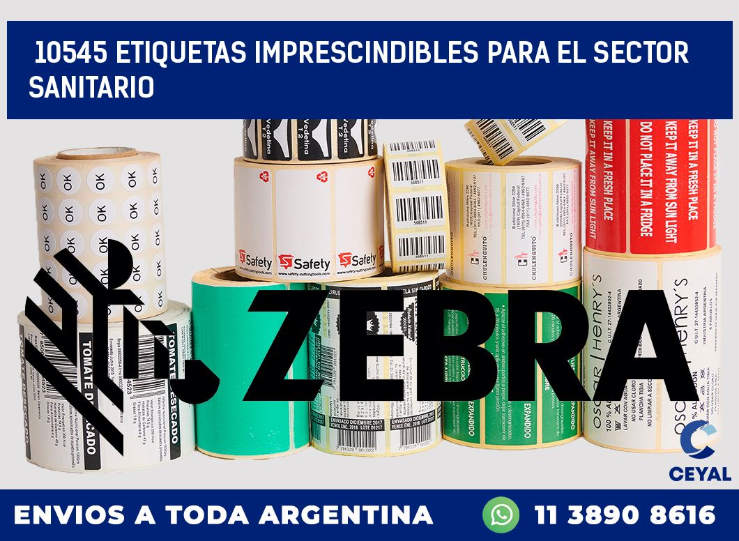 10545 ETIQUETAS IMPRESCINDIBLES PARA EL SECTOR SANITARIO