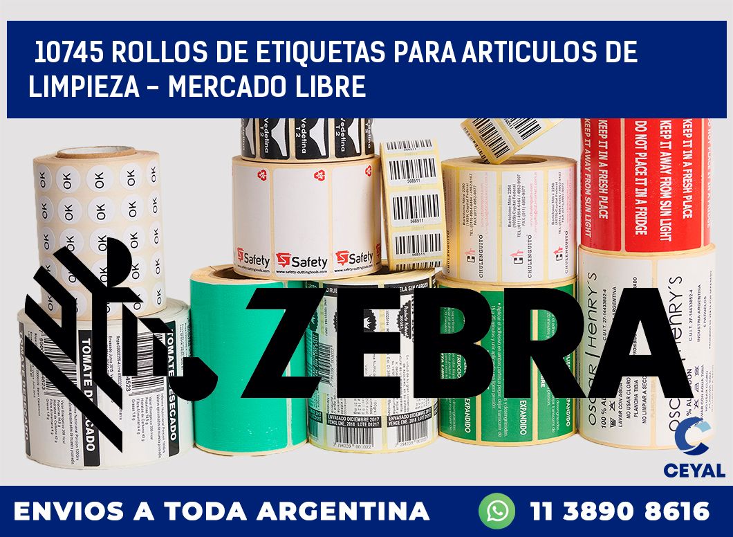 10745 ROLLOS DE ETIQUETAS PARA ARTICULOS DE LIMPIEZA - MERCADO LIBRE