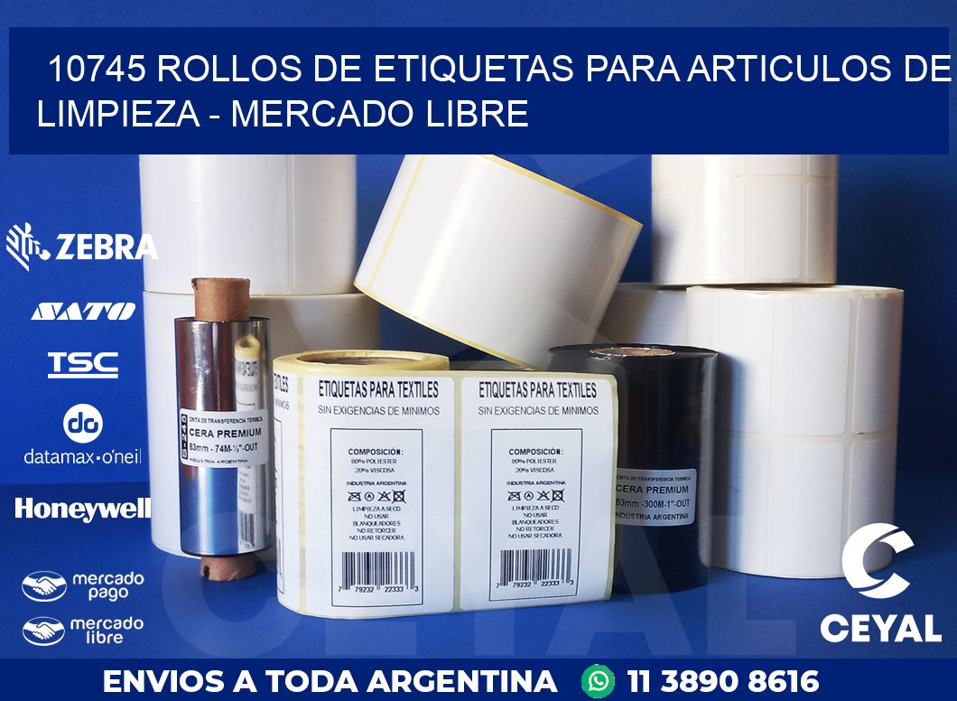 10745 ROLLOS DE ETIQUETAS PARA ARTICULOS DE LIMPIEZA – MERCADO LIBRE