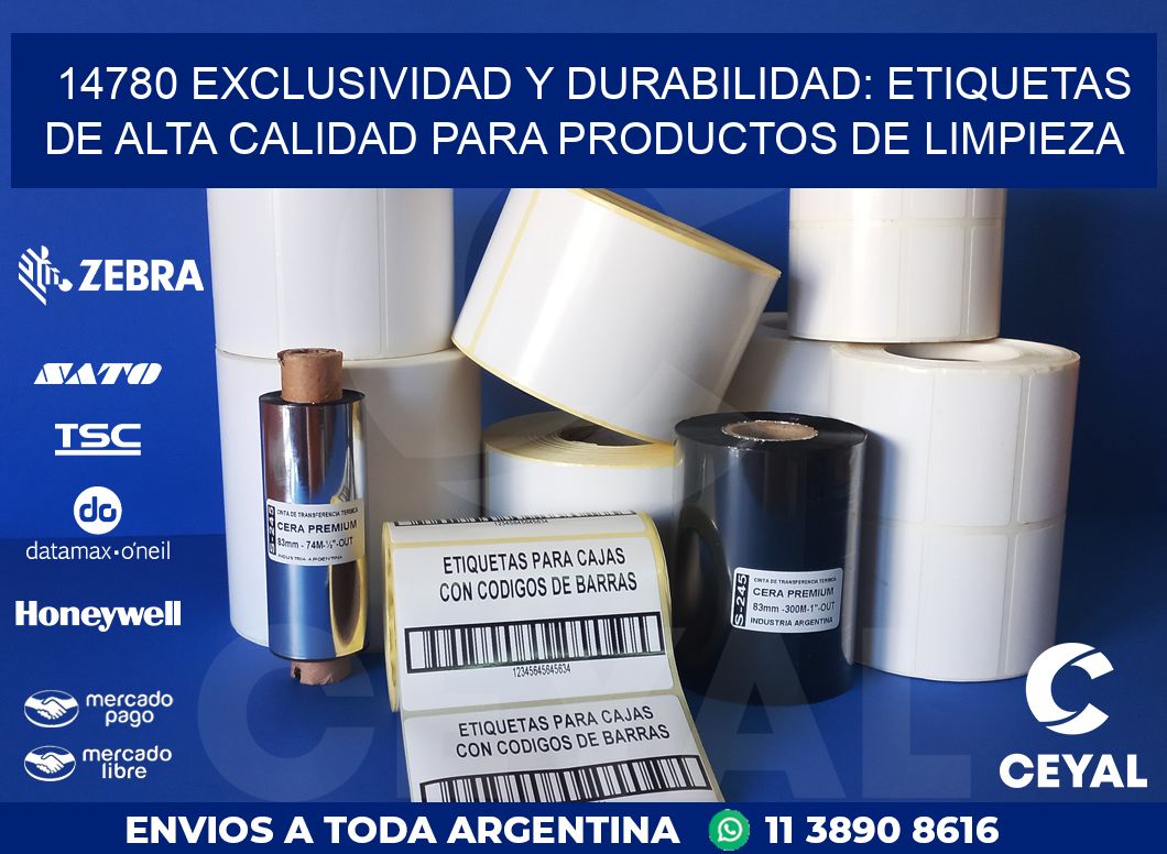 14780 EXCLUSIVIDAD Y DURABILIDAD: ETIQUETAS DE ALTA CALIDAD PARA PRODUCTOS DE LIMPIEZA
