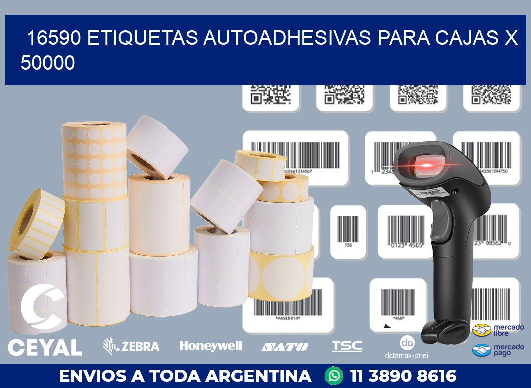 16590 ETIQUETAS AUTOADHESIVAS PARA CAJAS X 50000