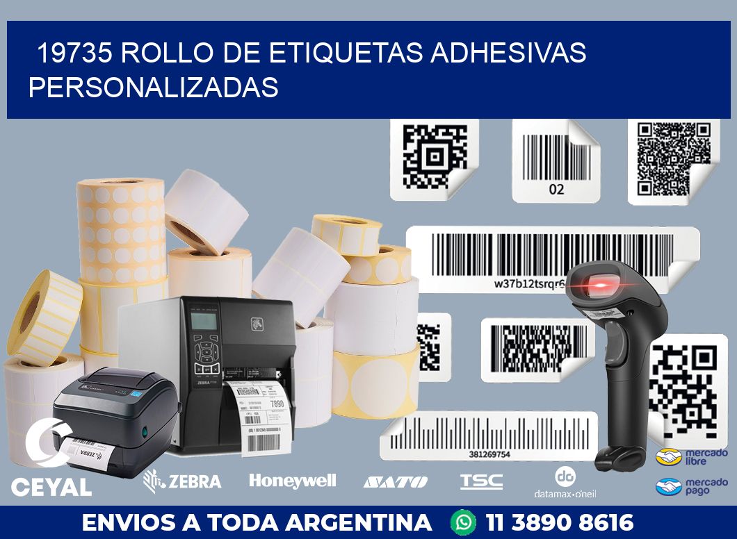 19735 ROLLO DE ETIQUETAS ADHESIVAS PERSONALIZADAS