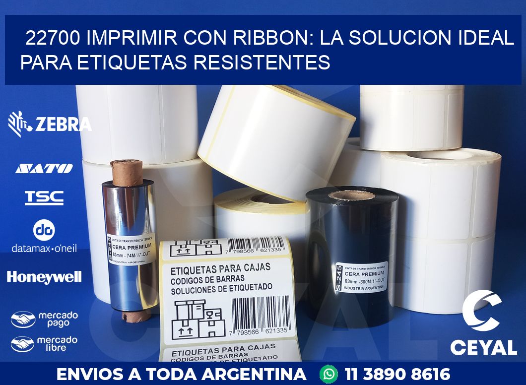 22700 IMPRIMIR CON RIBBON: LA SOLUCION IDEAL PARA ETIQUETAS RESISTENTES