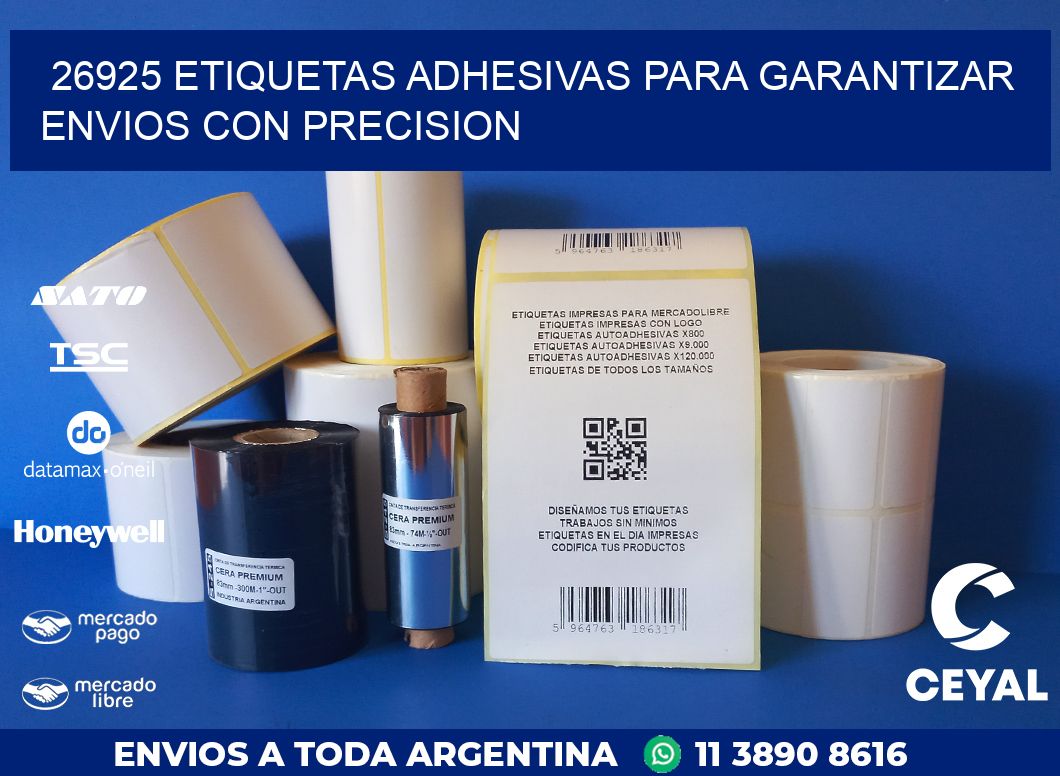 26925 ETIQUETAS ADHESIVAS PARA GARANTIZAR ENVIOS CON PRECISION