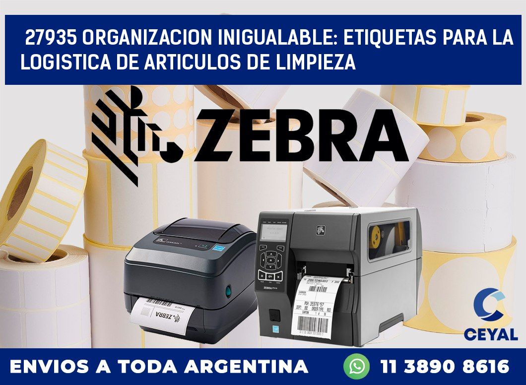 27935 ORGANIZACION INIGUALABLE: ETIQUETAS PARA LA LOGISTICA DE ARTICULOS DE LIMPIEZA
