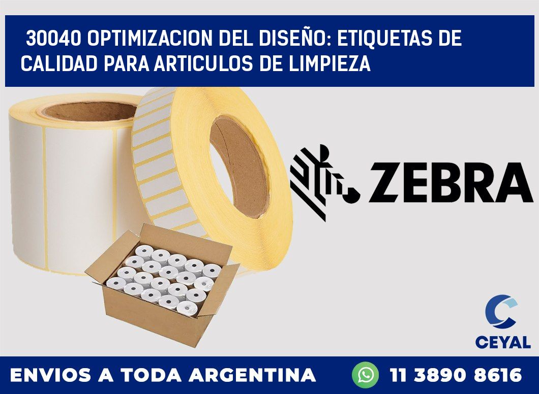 30040 OPTIMIZACION DEL DISEÑO: ETIQUETAS DE CALIDAD PARA ARTICULOS DE LIMPIEZA