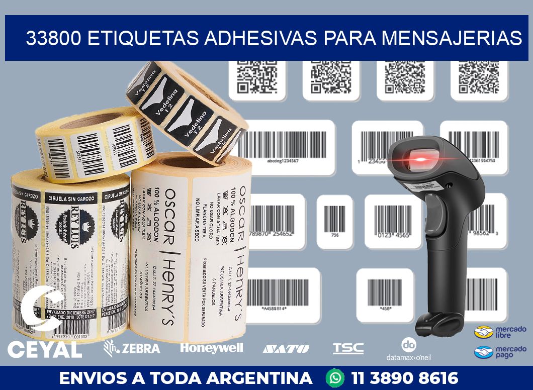 33800 ETIQUETAS ADHESIVAS PARA MENSAJERIAS