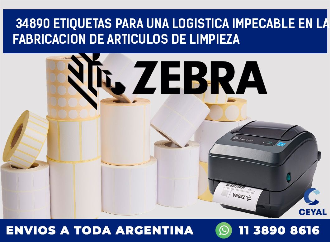 34890 ETIQUETAS PARA UNA LOGISTICA IMPECABLE EN LA FABRICACION DE ARTICULOS DE LIMPIEZA