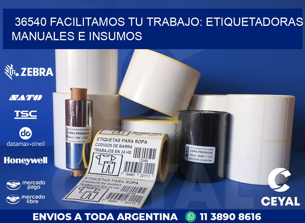 36540 FACILITAMOS TU TRABAJO: ETIQUETADORAS MANUALES E INSUMOS