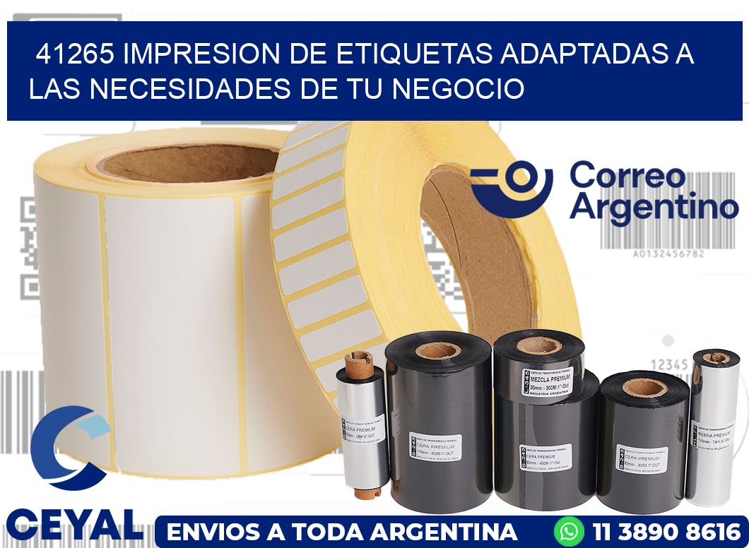 41265 IMPRESION DE ETIQUETAS ADAPTADAS A LAS NECESIDADES DE TU NEGOCIO
