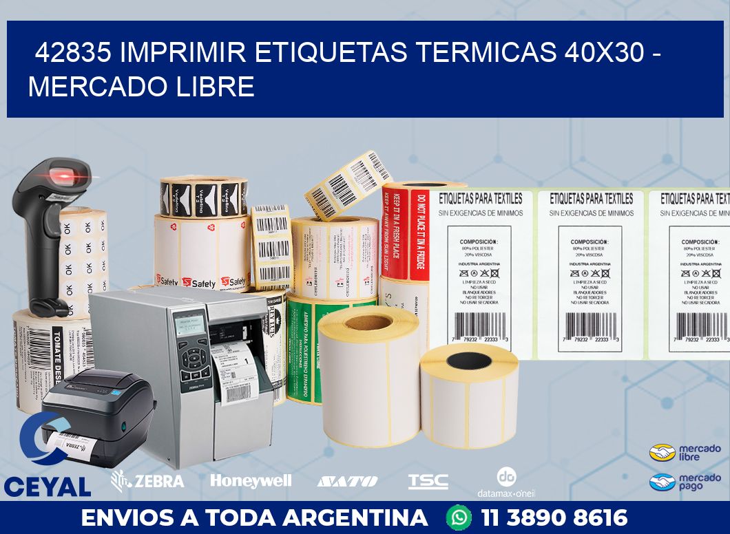 42835 IMPRIMIR ETIQUETAS TERMICAS 40X30 - MERCADO LIBRE