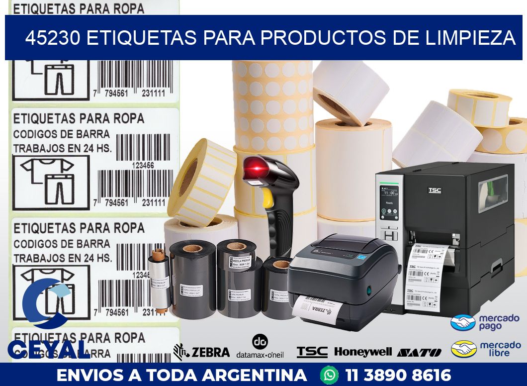 45230 ETIQUETAS PARA PRODUCTOS DE LIMPIEZA