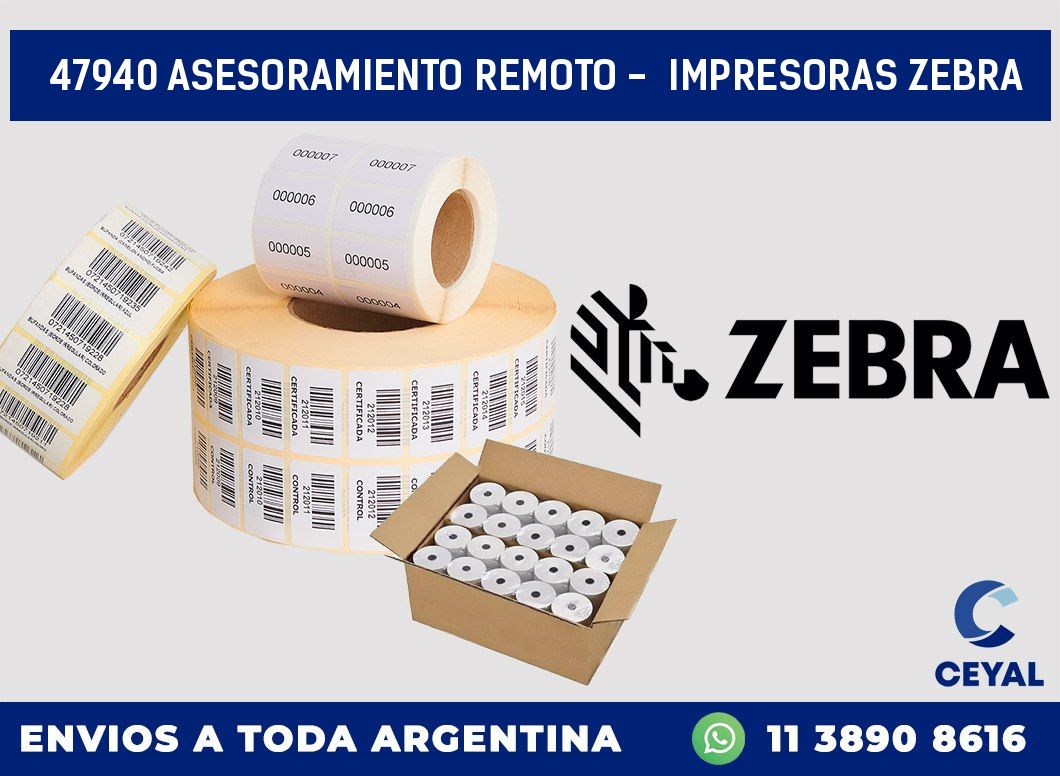 47940 ASESORAMIENTO REMOTO –  IMPRESORAS ZEBRA