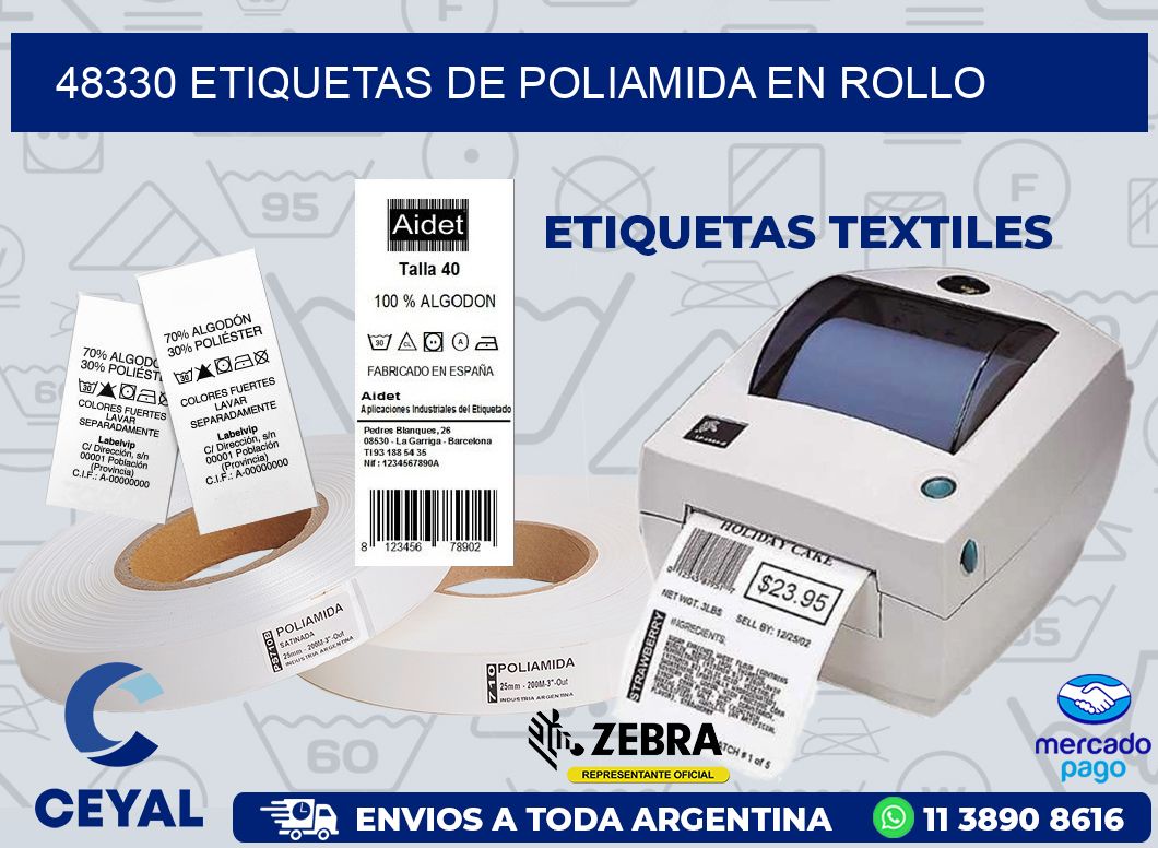 48330 ETIQUETAS DE POLIAMIDA EN ROLLO