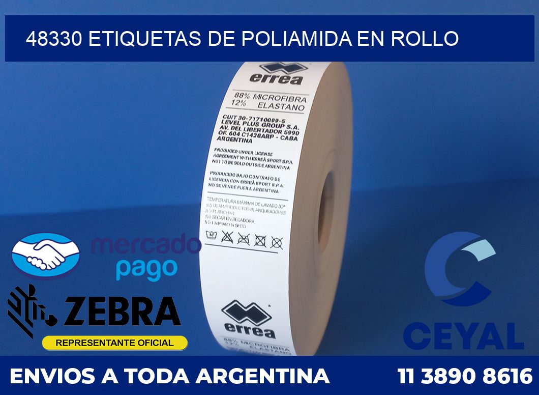 48330 ETIQUETAS DE POLIAMIDA EN ROLLO